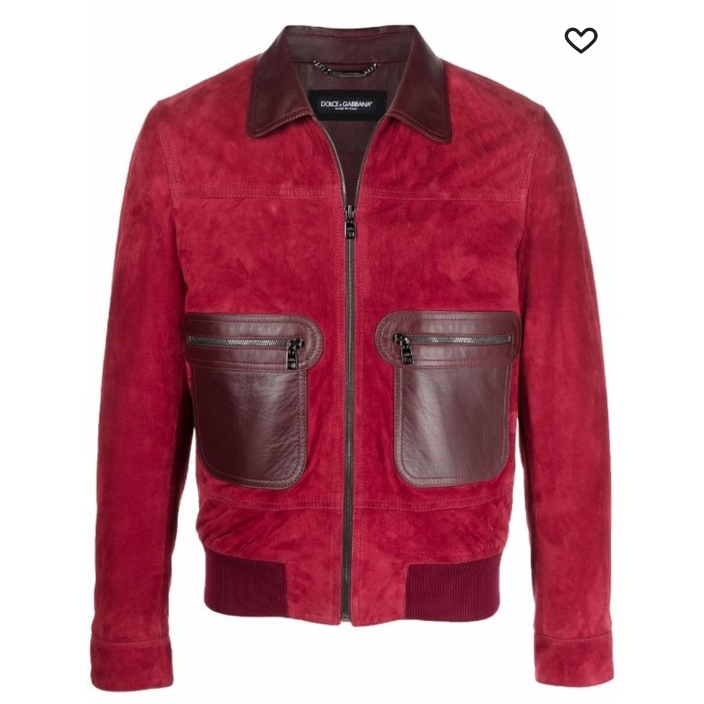 Dolce & Gabbana suede bomber jacket